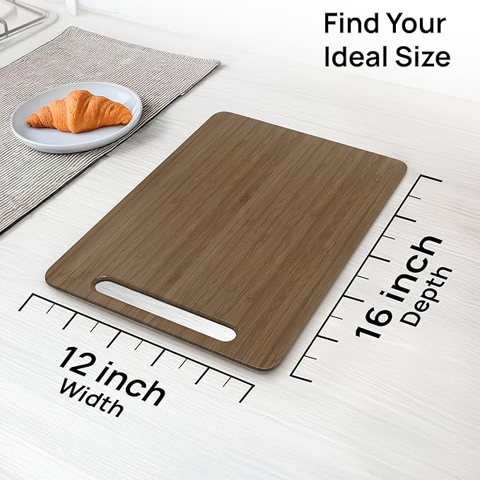 Ibyx Elegant Appliance Slider - Sliding Tray for Coffee Maker & Heavy Kitchen Appliances, Easy Slide, Made of Premium Bamboo, Space-Saving Kitchen Organizer, 40 lb Capacity, Brown - 12 x 16 Inch