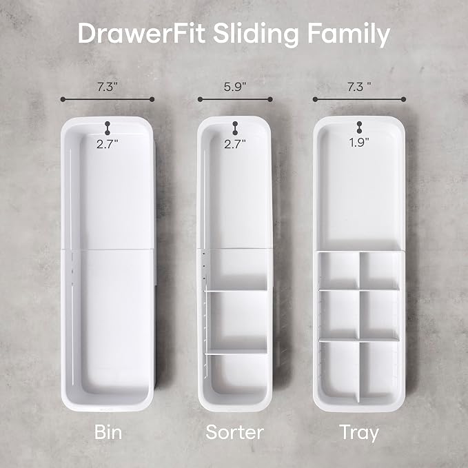 YouCopia DrawerFit Sliding Drawer Sorter, Adjustable Drawer Organizer