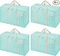 VENO 4 Pack Heavy Duty Moving Bags, Extra Large Storage Bags with Reinforced Handles & Strong Zippers, Foldable & Reusable Moving Box Alternative for Clothes & Dorm Storage