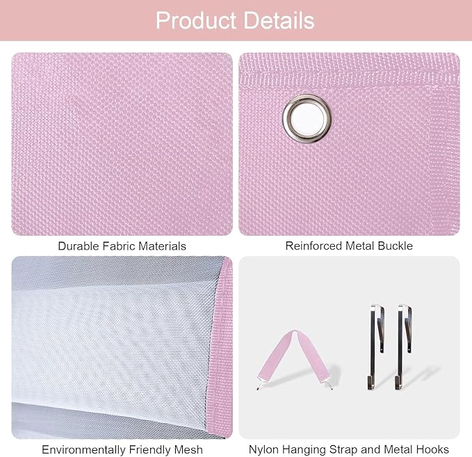 DHSFKBE Legging Organizer Storage, 2PCS T Shirt Organizer, Foldable Hanging Closet Organizer Storage with 26 Roll Independent Compartments for Yoga Pants, Tank Top, Towel, Underwear (Pink)