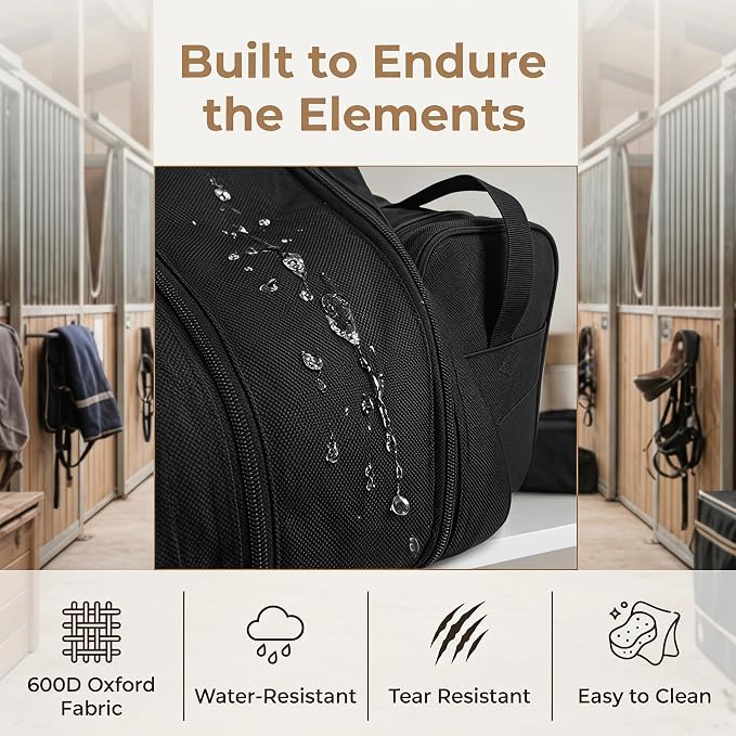 Cowboy Boot Travel Bag - Heavy Duty 600D Oxford Cloth Dust-Proof Storage Pouch with Dual Compartment - Equestrian and Tall Western Shoe Bags for Men and Women Rodeos Horse Shows Ranch Gear