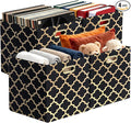 Posprica 13x13x13 Storage Cube Bins, Collapsible Storage Bins Fabric Storage Cubes Organizer Baskets Box Drawers for Shelves, Closet, Wardrobe, Bookshelf, Cabinet,(Set of 4, Black/Gold lantern)