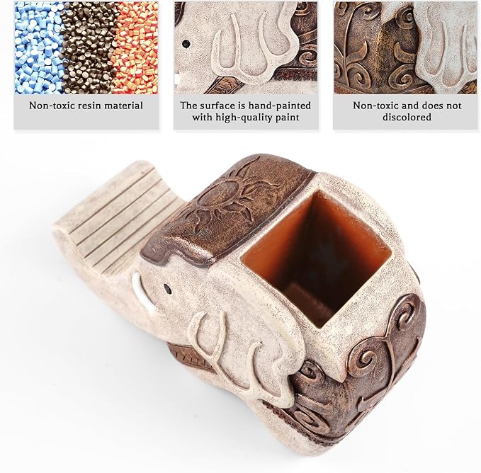 MOKANI Elephant Pencil Holder with Phone Stand, Elephant Gifts for Women | Office Home Desk Organizer Accessories Cute Desk Decor Decorations Thanksgiving Christmas Christmas Gift
