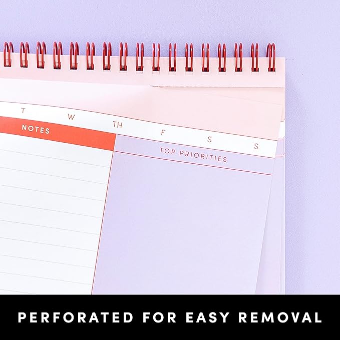 PAPERAGE To Do List Notepad, Daily To Do List Notebook, 60 Double-sided Tear-off Sheets, 1 Pack, 6.5" x 9.5", Undated Daily Planner Checklist for Office, School or Home (Pastel Rainbow Stripe)