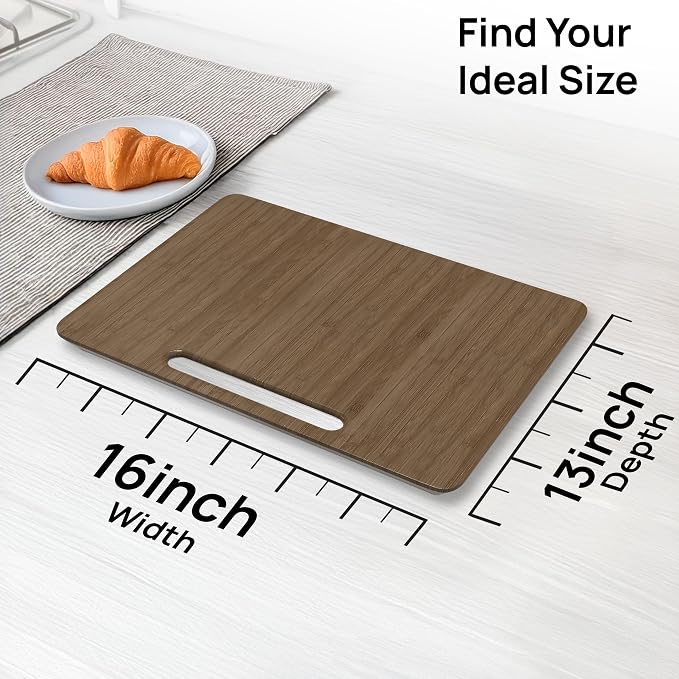 Ibyx Elegant Appliance Slider - Sliding Tray for Coffee Maker & Heavy Kitchen Appliances, Easy Slide, Made of Premium Bamboo, Space-Saving Kitchen Organizer, 40 lb Capacity, Brown - 16 x 13 Inch