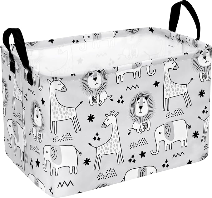 MAIZMZ Kids Storage Basket Baby Foldable Toys Organizer Bins Decorative Gifts Bakset Waterproof Nursery Hamper Women Storage Cube Kids Laundry Basket for Home/Dorm/Kitchen/Pet/Office/Closet/Shelf/
