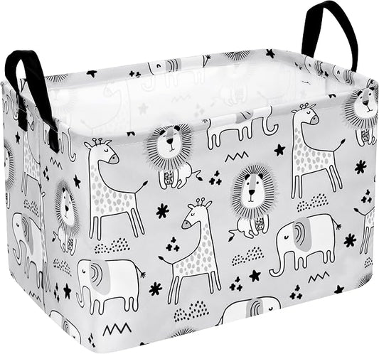 MAIZMZ Kids Storage Basket Baby Foldable Toys Organizer Bins Decorative Gifts Bakset Waterproof Nursery Hamper Women Storage Cube Kids Laundry Basket for Home/Dorm/Kitchen/Pet/Office/Closet/Shelf/
