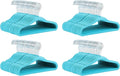 Amazon Basics Kids Velvet, Non-Slip Clothes Hangers for Infant and Toddler, 11.6 inches (for Baby Clothes), 50 Count, Blue (Pack of 4)