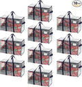 VENO 10 Pack Heavy Duty Moving Bags, Extra Large Storage Bags with Reinforced Handles & Strong Zippers, Foldable & Reusable Moving Box Alternative for Clothes & Dorm Storage
