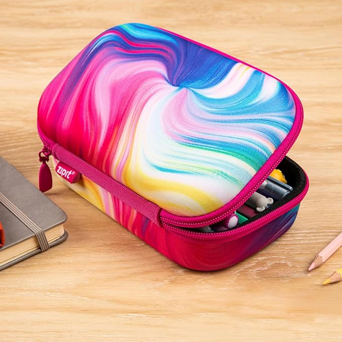 ZIPIT Colorful Pencil Case for Girls, Cute Pencil Box for School, Large Capacity Stationery Organizer Box