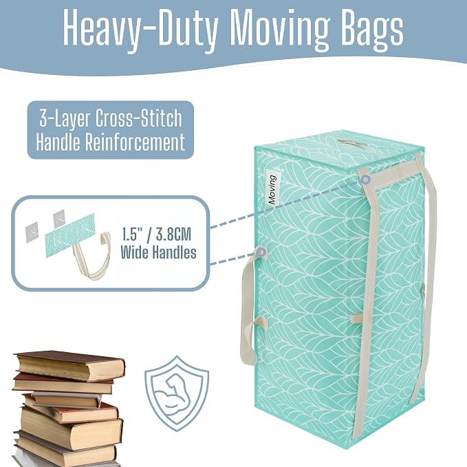 VENO 6 Pack Heavy Duty Moving Bags with Backpack Straps, Zippers & Handles, Extra Large Packing Bags for College Dorm Essentials, Moving Supplies Alternative to Cardboard Moving Boxes