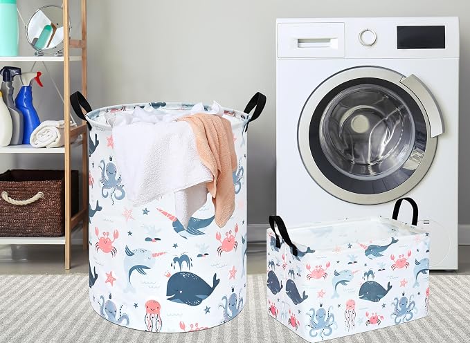 MAIZMZ Baby Storage Basket Cute Gifts Basket Toys Organizer Waterproof Kids Hamper Nursery Bins Women Storage Cube for Home/Dorm/Kitchen/Pet/Office/Closet/Shelf/Room Decor