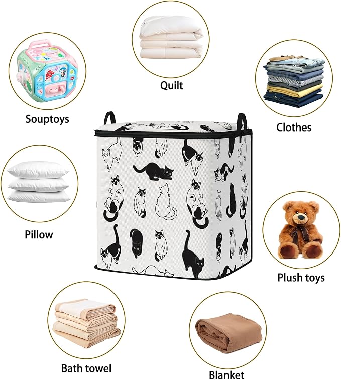 2pcs blanket storage bag for under bed,closet organizers 95L | clothing sweater sheet bedding comforter duvet quilt pillow toy storage bags with lids,dorm room essentials for containers