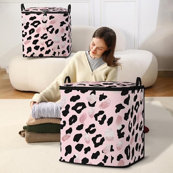 2pcs blanket storage bag for under bed,closet organizers 95L | quilt duvet sweater sheet bedding pillow clothes storage for closet,dorm moving essentials containers with portable handles