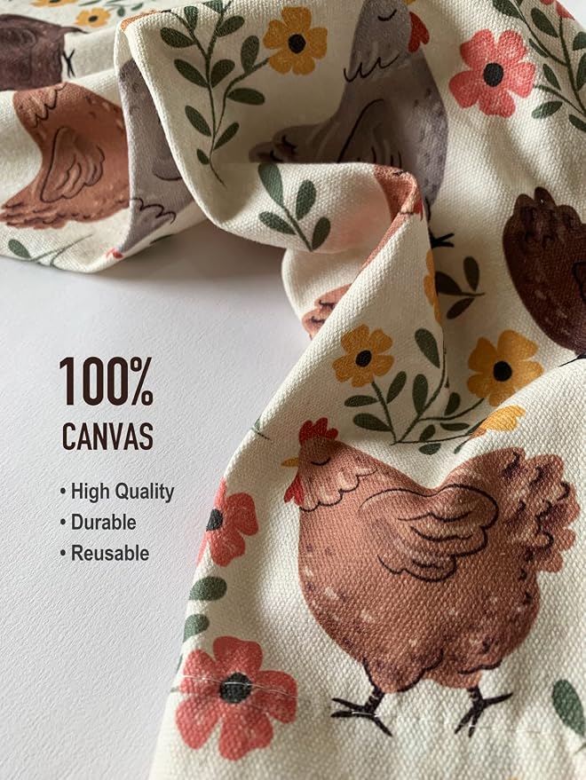 Hglian Plastic Bag Holder,Funny Chickens Grocery Bags Storage Organizer,Cute Farmhouse Kitchen Decor
