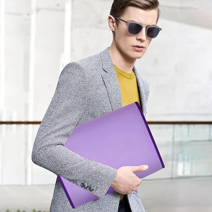 Wall Mounted File Holder Over Door Hanging Mail Organizer Document Storage Bag for Papers Magazines and Books (7 POCKETS-PURPLE)