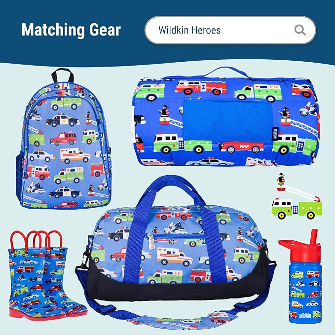 Wildkin Set of 3 Kids Nesting Food Containers for Boys – Stackable, Airtight & BPA-Free Snack Containers, Dishwasher Safe Lunch Box Containers for School & Travel, Ages 3–12 – Heroes