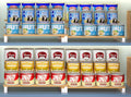 Expandable Can Organizer for Pantry, 3-Tier Adjustable Bamboo & Iron Can Rack for Cabinets, Easy-Access Storage for Canned Goods, Holds Up to 30 Soda & Soup Cans, White