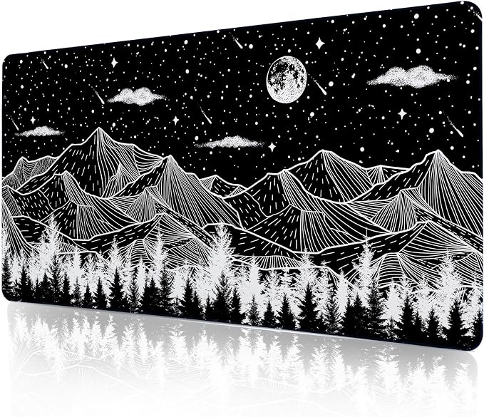 Lokigo Black Desk Pad, Office Desk Mat, Large Mouse Pad Gaming, Waterproof Laptop DeskPad for Office and Home, Black, 31.5" x 15.7"