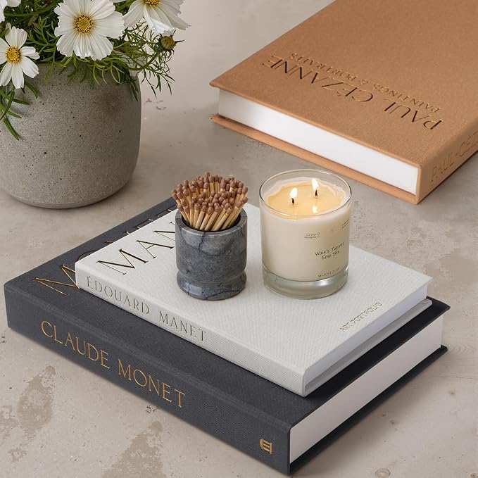 Aesthetic Decorative Books - Coffee Table Books Decor - Fake Decor Book Storage Box for Decoration - Set of 3 Linen Faux Book for Home Shelf Decor - Bookshelf Decors Photo Storage Keepsake Box