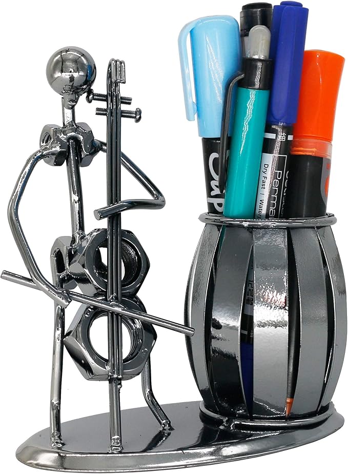 Metal Pencil Holder, Office Supply Pen Organizer Desktop Decoration Stand Container (Cello)
