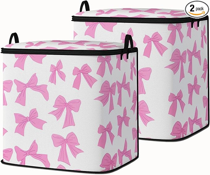 2pcs blanket storage bag for under bed,closet organizers 95L | quilt duvet sweater sheet bedding pillow clothes storage for closet,dorm moving essentials containers with portable handles
