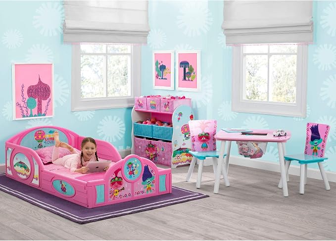 Delta Children Design and Store 6 Bin Toy Storage Organizer, Trolls World Tour