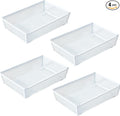 Mesh Tray Kitchen Drawer Utensil Cutlery Tray Office Supplies with Inter-locking Arm Drawer Dividers Organizer for Silverware, Flatware, Home,Office, School,Bedroom(9＂X6＂4pack) White