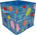 CAIT CHAPMAN HOME COLLECTION Passion for Sports Storage Bins (Blue Pickleball, 11"x11"x11" Cube)
