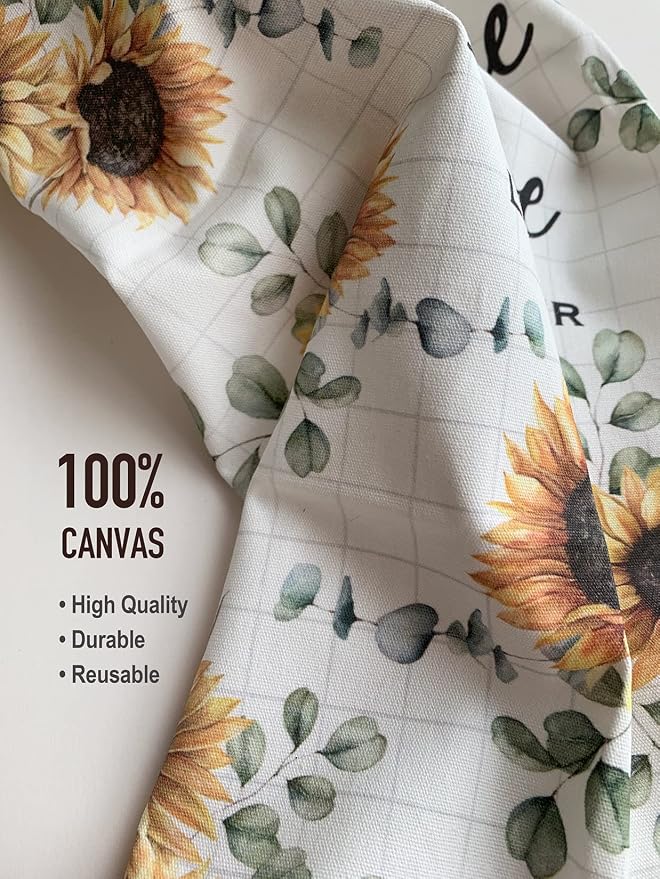Hglian Sunflower Grocery Bag Holder Storage,Quote Religious Sayings Blessing Home Plastic Bag Organizer for Kitchen