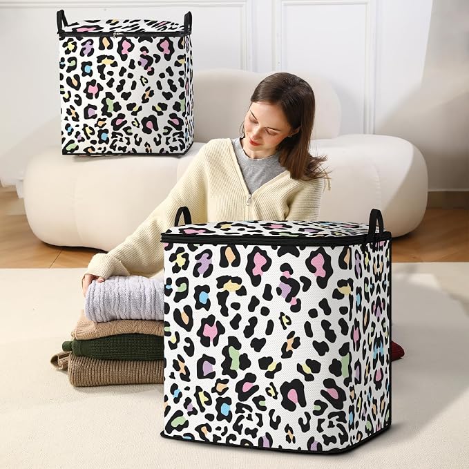 2pcs blanket storage bag for under bed,closet organizers 95L | clothing sweater sheet bedding comforter duvet quilt pillow toy storage bags with lids,dorm room essentials for containers
