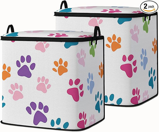 2pcs blanket storage bag for under bed,closet organizers 95L | clothing sweater sheet bedding comforter duvet quilt pillow toy storage bags with lids,dorm room essentials for containers