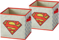 Superman Kids Storage Cubes, 2 Pack Foldable Fabric Bins with Handles, Collapsible Organizer Boxes for Bedroom, Playroom & Nursery, Durable Kids Storage Solution