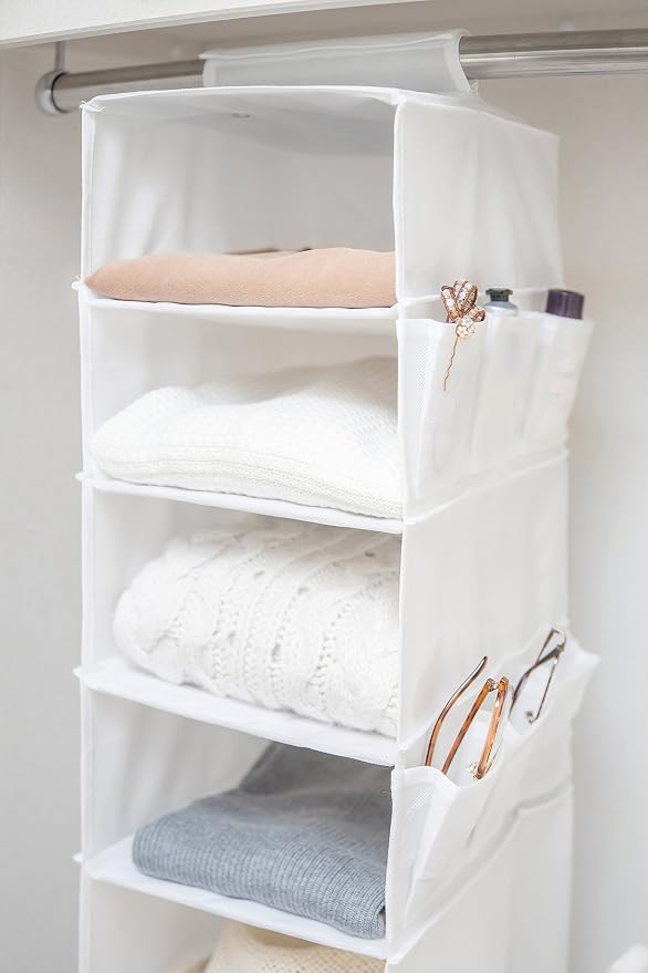 Towa Sangyo 85695 MSC Storage Rack, 6 Tiers, Hanging Storage, Closet, White, for Clothes and Accessories