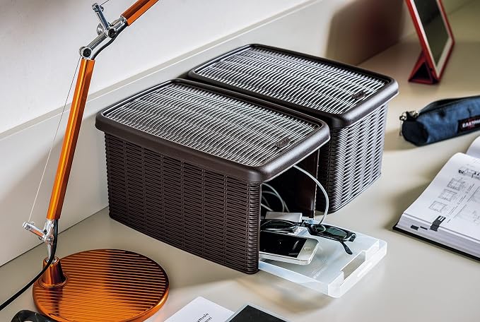 Stefanplast "Elegance Storage Box, Mocha, 19 x 29 x 16 cm