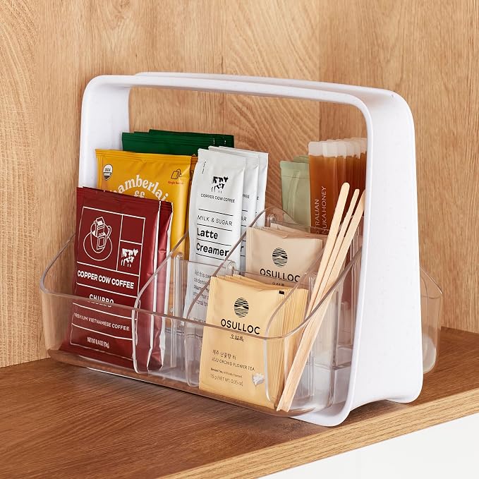 YouCopia SipStation Hydration Caddy, Adjustable Packet + Tea Bin Organizer