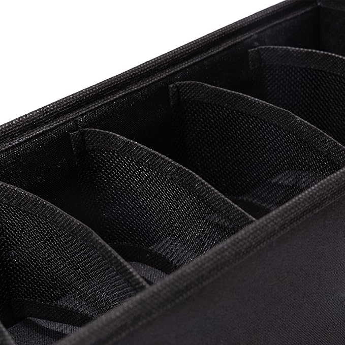 Qozary 3 Pack Sock Underwear Drawer Organizer Dividers, Collapsible Cabinet Closet Storage Boxes for Clothes, Socks, Lingerie, Underwear, Tie, Belt, Baby, Bedroom