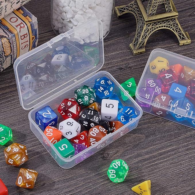 BENECREAT 12 Pack Rectangle Clear Plastic Bead Storage Containers Box Case with Lid for Earplugs Tiny Bead Dices and Other Craft Accessories - 3.7x2.5x1 Inches