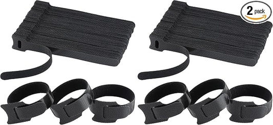 MVYC 120PCS 6 Inch Reusable Cable Ties Wire Ties Cord Organizer Cable Organizer Adjustable Management Black (Pack of 2)