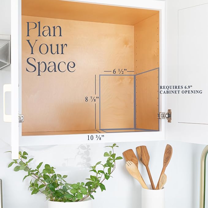 Pull Out Cabinet Organizer for Spices, Cans 6-1/2"W x 10-3/8"D x 8-7/8"H | Heavy Duty with Lifetime Limited Warranty, Pull Out Spice Rack, Cabinet Pull Out Shelf for Cans, Dishes, Etc, Easy to Reach