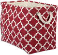 DII Polyester Container with Handles, Lattice Storage Bin, Large, Rust