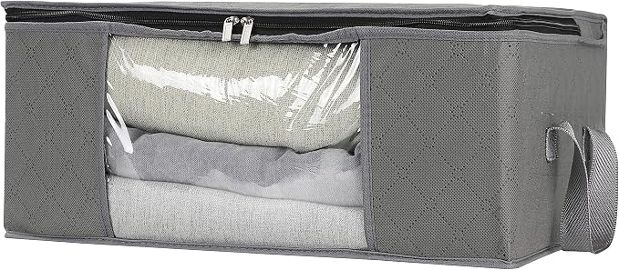 Storage Clothes Bins Closet Bags: Containers Organizer Bag Boxes Clothing Bin Box Container Organization for Organizing Blanket Cloth Pillow Sheet Sweater and Storage Totes Organizers With Lids