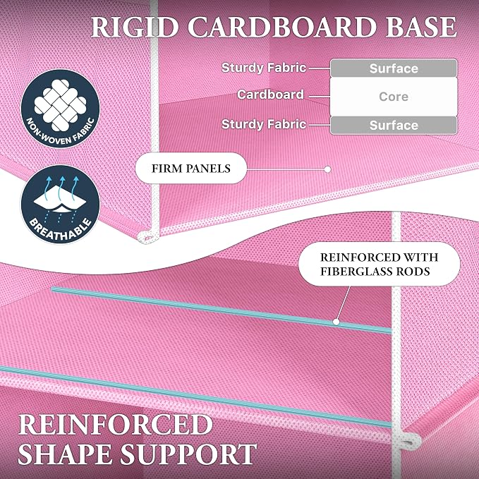 Simple Houseware 5 Shelf Hanging Closet Organizer, Pink