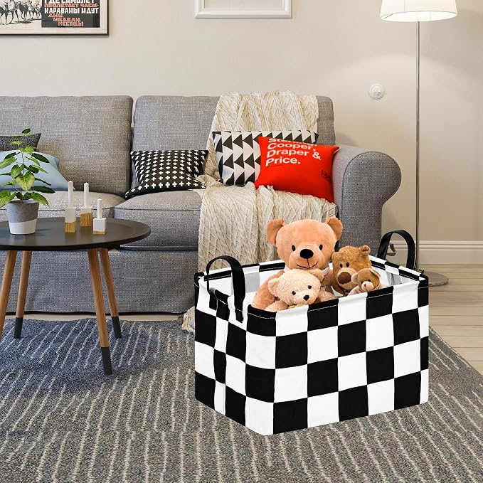 Storage Bin for Shelves Rectangle Closet Baskets Foldable Box with Handles, Gray Storage Bins, Storage Boxes for Home Office Car Dormroom