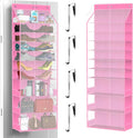 PAULONE Over the Door Organizer Heavy Duty – 96 Lbs Capacity 20 Pair Shoe Rack with Multi-Size Pockets Fits Tall Boots up to 11.8", Breathable Mesh, Metal Hooks – Also for Bags, Toys, Toiletries