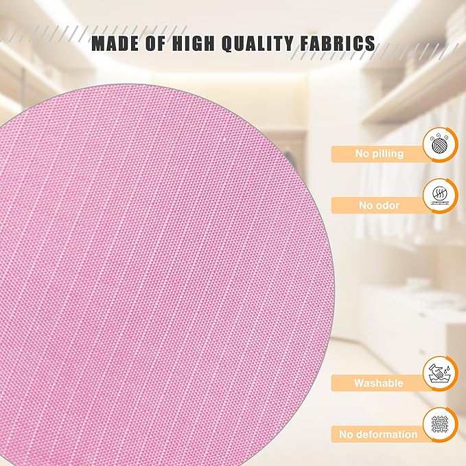 Hanging Closet Organizer 6-Shelf, Oxford Fabric Wardrobe Storage, Pink | Easy-mount foldable design holds clothes, handbags, shoes & accessories; washable Oxford fabric, sturdy and space-saving.
