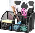Exerz Desk Organizer Black Office Desk Accessories Supplies Office Storage Desktop Pencil Pen Holder with Drawer Home Workspace