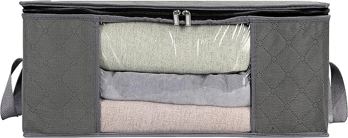 Storage Clothes Bins Closet Bags: Containers Organizer Bag Boxes Clothing Bin Box Container Organization for Organizing Blanket Cloth Pillow Sheet Sweater and Storage Totes Organizers With Lids