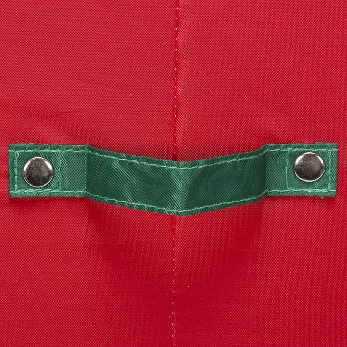 Household Essentials 532RED Holiday China Dinnerware Storage for Dessert Plates or Bowls | Removable Lid | Red Canvas with Green Trim (Pack of 12)