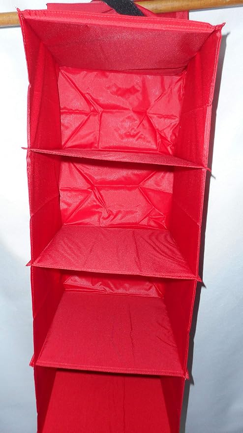 Sweater Rack with 6 Shelves Hold 12 Sweaters, Hats or Bags Made in USA. (Red)